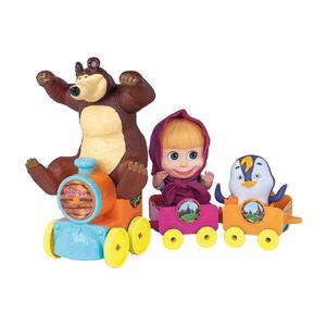 Veículo E Bonecos - Masha E O Urso - Trenzinho Da Masha - Cotiplás