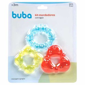 Kit Mordedores Com Água - Mordedor Para Bebê - Geométricos - Buba