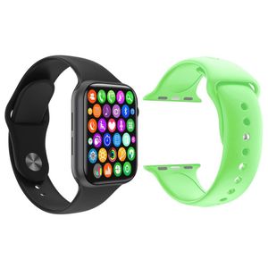 Kit 1 Relógio Smartwatch S Preto + 1 Pulseira Silicone Verde