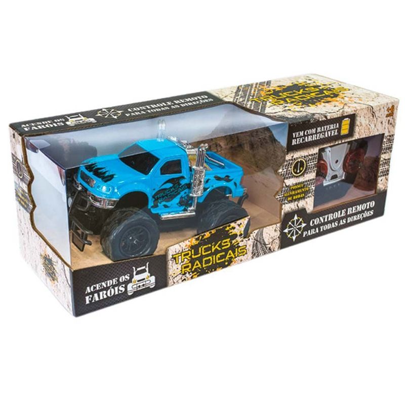 Carrinho De Controle Remoto - Monster Truck Junior - Azul - Polibrinq -  WebContinental