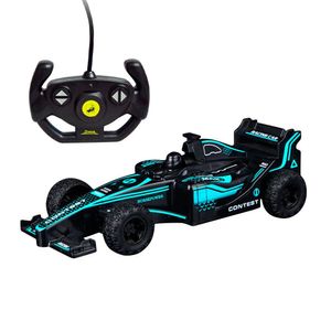 Carrinho De Controle Remoto - Racing - Preto-Azul - Dm Toys