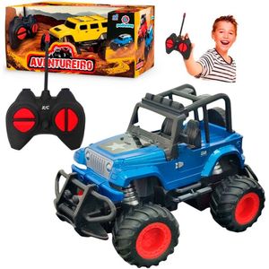 Carrinho De Controle Remoto - Aventureiro - 4 Funções - Azul - Polibrinq
