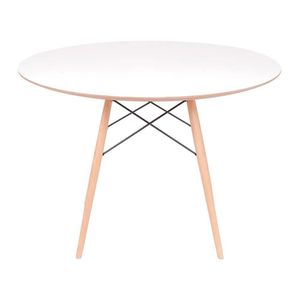 Mesa Eames Eiffel Redonda 90cm - Branca