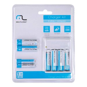 Carregador Com 4Pilhas Aa 2500 Mha E 4Pilhas Aaa 1000Mha Biv