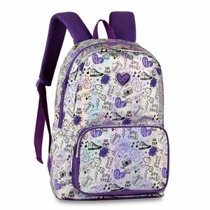 Mochila De Costas - Clio Girls - Holográfica - Lilás - Clio Style