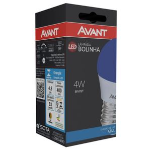 Lâmpada Led Bolinha 4w Azul Azul