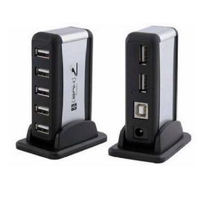 Mini Hub Usb 2.0 com 7 Portas em Torre com Fonte de Alimentação