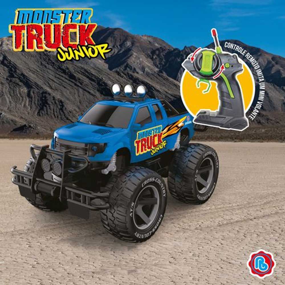 Carrinho De Controle Remoto - Monster Truck Junior - Azul