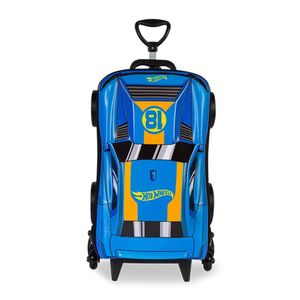 Mochila 3D De Rodinhas Infantil - Hot Wheels - D-Muscle - Azul - Maxtoy