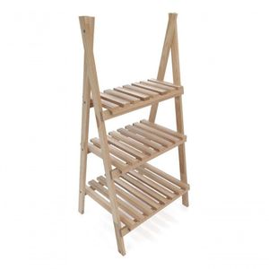 Estante Sapateira 95Cm Moderno Madeira Natural P/ Sapatos