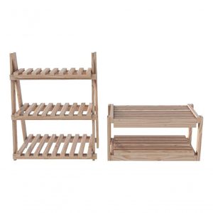 Kit Sapateiras De Madeira Organizador De Madeira Vertical Promo E Organizador 95Cm Organizar Moderno