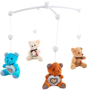 Móbile Musical - Pelúcias Ursinhos - Enfeites Com Cordões - Pais E Filhos