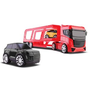 Caminhão Top Motors Cegonheira Com Carrinhos - Vermelho - Omg Kids