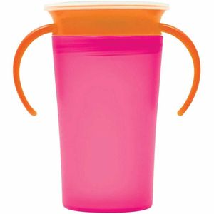 Copo De Treinamento 360 Bebê - Alça Removível - 260Ml - Rosa - Buba