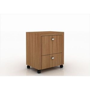 Armário Para Home Office Com Rodízios Amendoa