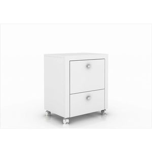 Armário Para Home Office Com Rodízios Branco