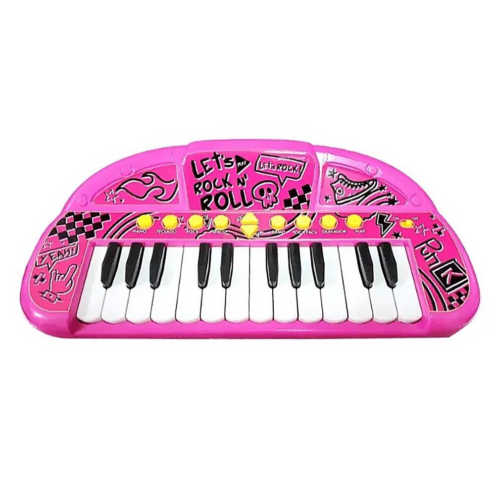 Teclado Infantil - Piano Musical Animal - Azul - Braskit