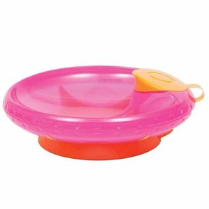 Pratinho Térmico Com Ventosa - Refeição Bebê - 220Ml - Rosa - Buba
