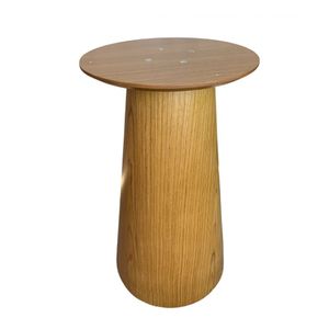 Base Mesa Cone Laminada Em Madeira 60cm Até 110cm Marrom