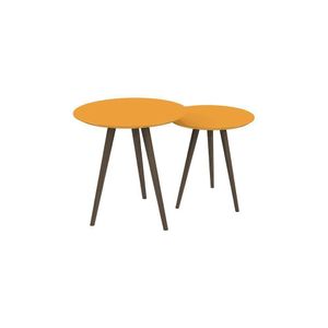 Conjunto De Mesa Redondo Amarelo