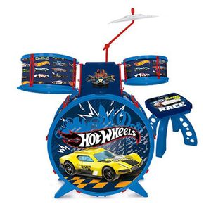 Bateria Infantil Radical Com Banquinho - Hot Wheels - Fun Divirta-Se