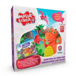 Livro Interativo - Massa Estrela - Aventura Na Terra Dos Dinossauros - Estrela
