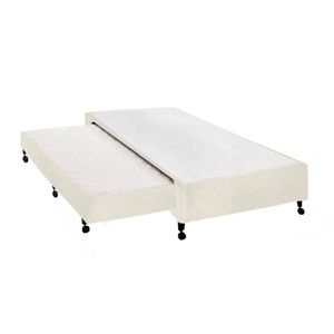 Cama Box Base C/auxiliar Solteiro Poli Tecido Clean (78x188x27) - Castor