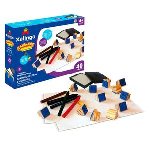 Conjunto De Artes E Atividades - Carimbos De Letras E Números - Xalingo
