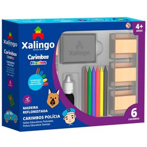 Conjunto De Artes E Atividades - Polícia - Carimbos - Xalingo