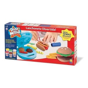 Massinha De Modelar - Diver Massa - Lanchonete Divertida - 6 Potes - Divertoys