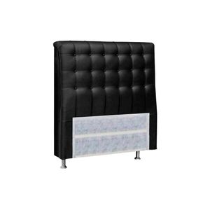 Cabeceira Cama Box Estofada Solteiro Solteiro Dama Courano Preto - Simbal