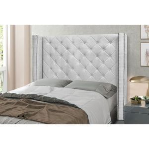 Cabeceira Queen 160Cm Linho Rústico Vicenza Spezzia Decor Grigio