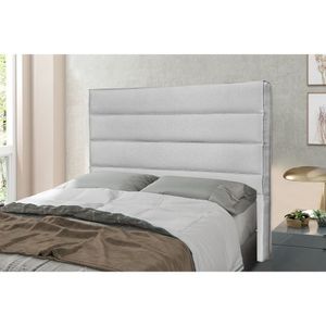 Cabeceira Solteiro 90Cm Linho Rústico La Italiana Spezzia Decor Grigio