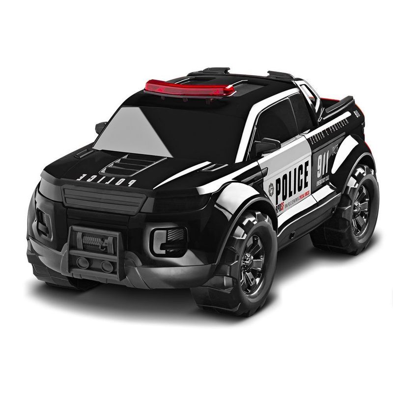 Carrinho de Fricção - Mini Truck 360 - Polícia - Branco - Unik Toys