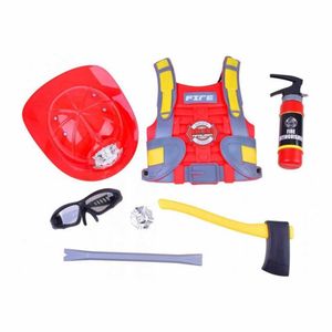 Kit Infantil - Brincando De Ser Bombeiro - Colete - 7 Acessórios - Multikids