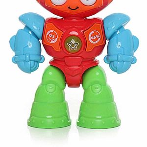 Figura Eletrônica - Mini Robô Com Som E Luz - Colorido - Dican