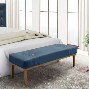 Calçadeira Recamier Queen Gênova Spezzia Decor Azul Marinho