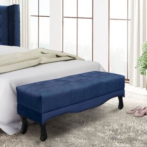 Calçadeira Recamier Casal Vicenza Spezzia Decor Azul Marinho