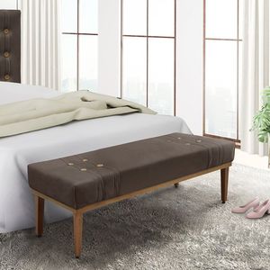 Calçadeira Recamier Casal Gênova Spezzia Decor Marrom