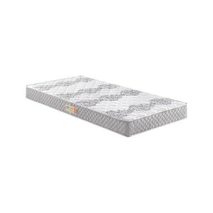 Colchão Solteiro Ecoline Espuma D45 Bordado 88x188x20cm Cinza/branco