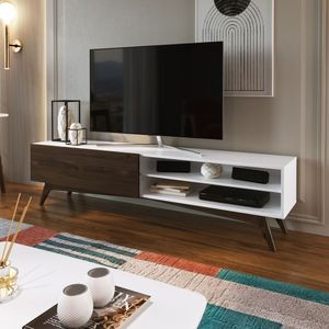 Rack 160cm Moby Artemobili Branco/nogueira