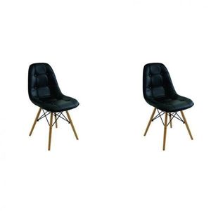Conjunto 2 Cadeiras Botone Eiffel Rivatti Preto