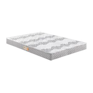 Colchão Queen Ecoline Espuma D45 Bordado 158x198x20cm Cinza/branco