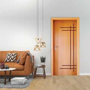Folha De Porta 210X112Cm Tauari Hdf Frisada Mapaf Marrom