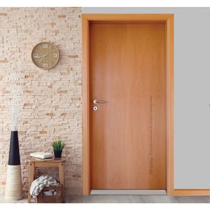 Folha De Porta 210X72Cm Verniz Lisa Semi Solida Mapaf Marrom
