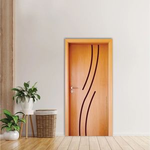 Folha De Porta 210X110Cm Tauari Hdf Frisada Mapaf Marrom