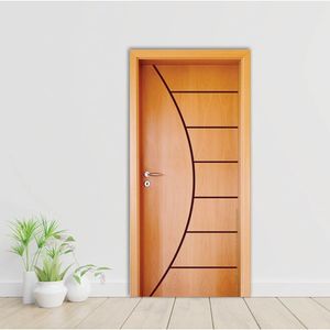 Folha De Porta 210X112Cm Tauari Hdf Frisada Mapaf Marrom
