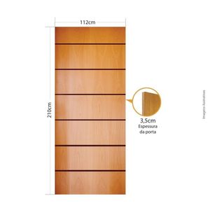 Folha De Porta 210X112Cm Tauari Hdf Frisada Mapaf Marrom