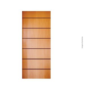 Folha De Porta 210X82Cm Semi Solida Modelo 180 Mapaf Marrom-Claro