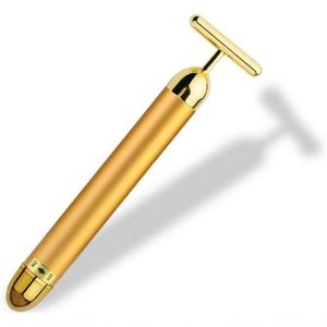 Massageador Anti Rugas Vibro Facial Ouro 24K Renovacao Pele Beauty